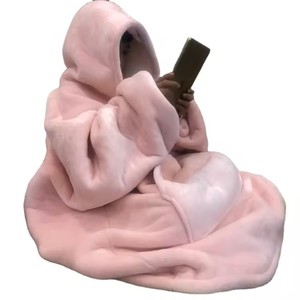 Hoodie Blanket Super Soft Warm Wearable Blanket Hoodie for Autumn and Winter Thickened