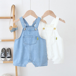 Hongbo Baby Jeans  Summer Newborn Toddler Boys Girls Jumpsuit Overalls Rompers Shorts Soft Denim Baby Cotton Romper