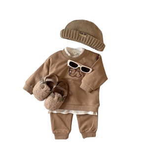 2pcs Sweet Style Spring Autumn Toddler  for Baby Boy and Girl  Tracksuit Suit for Children